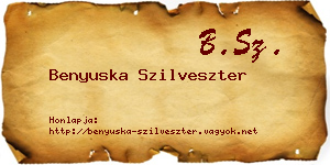Benyuska Szilveszter névjegykártya