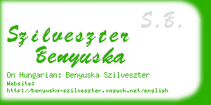 szilveszter benyuska business card
